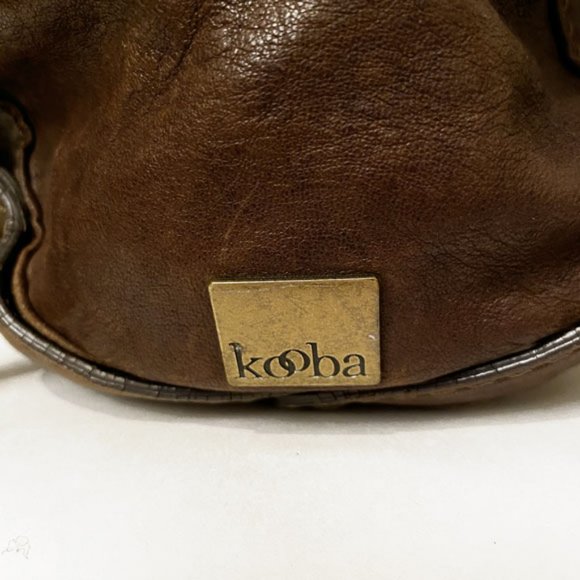 Kooba Distressed Brown Leather Bag With Multi-Buckles - Picture 7 of 15